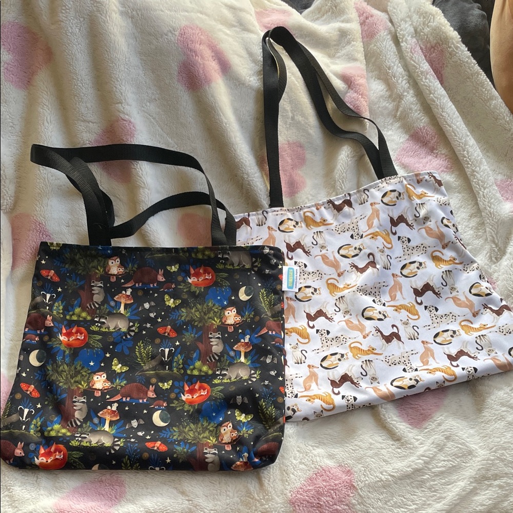 5/$50 Thirsties tote bags